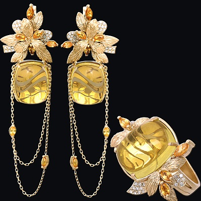 Гарнитур "Золотые эльфы"