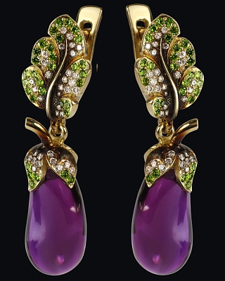 Серьги «Баклажан»