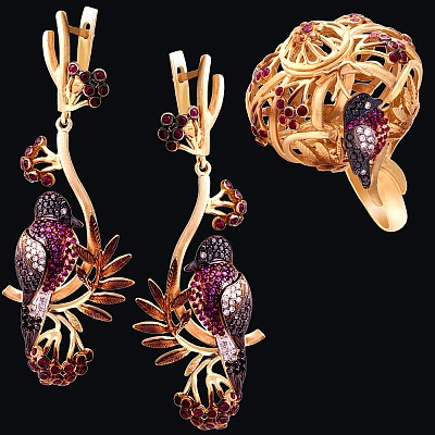 Гарнитур "Снегири"