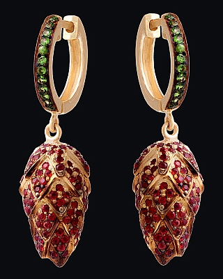 Серьги "Шишки"